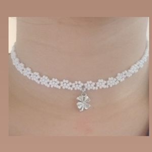 Homemade seed bead necklace